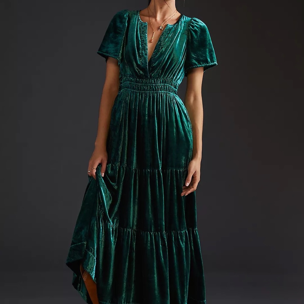 Anthropologie velvet dress